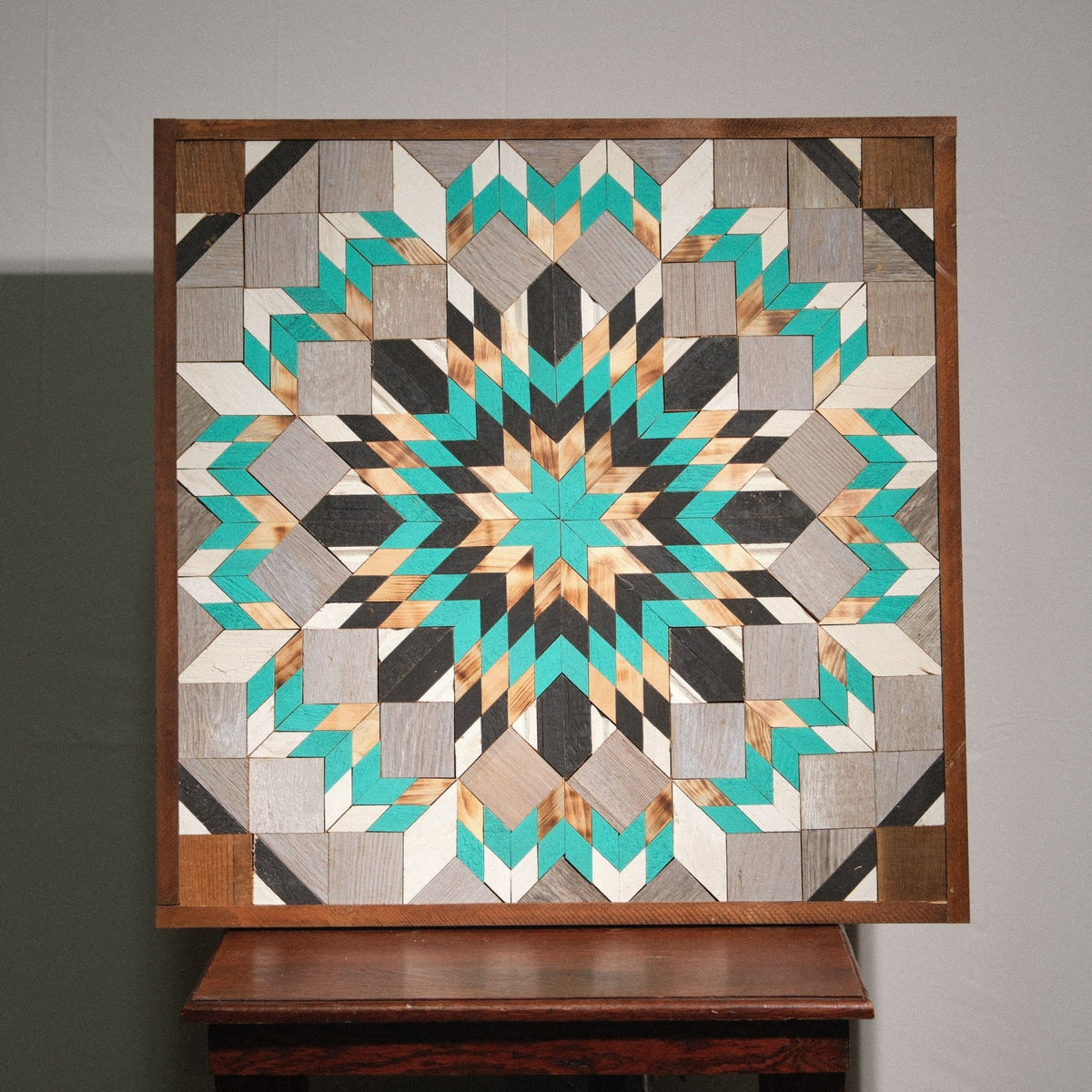 Amish Handmade Barn Quilt Wall Art – Reclaimed Barn Wood – 30.5” x 30.5” - Che Cose Belle