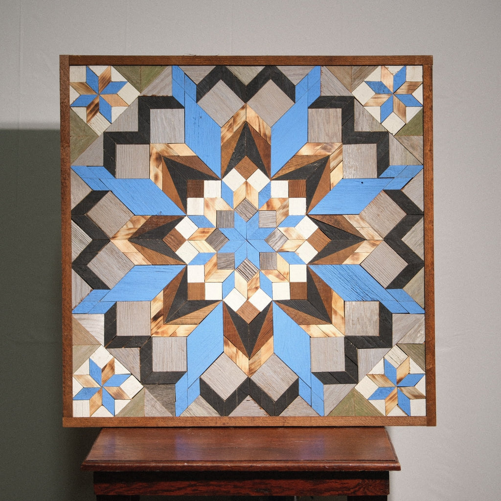 Amish Handmade Barn Quilt Wall Art – Reclaimed Barn Wood – 30.5” x 30.5” - Che Cose Belle
