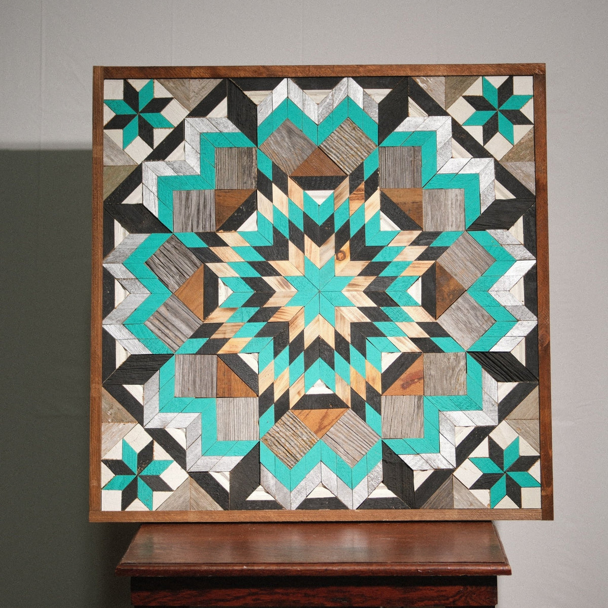 Amish Handmade Barn Quilt Wall Art – Reclaimed Barn Wood – 30.5” x 30.5” - Che Cose Belle