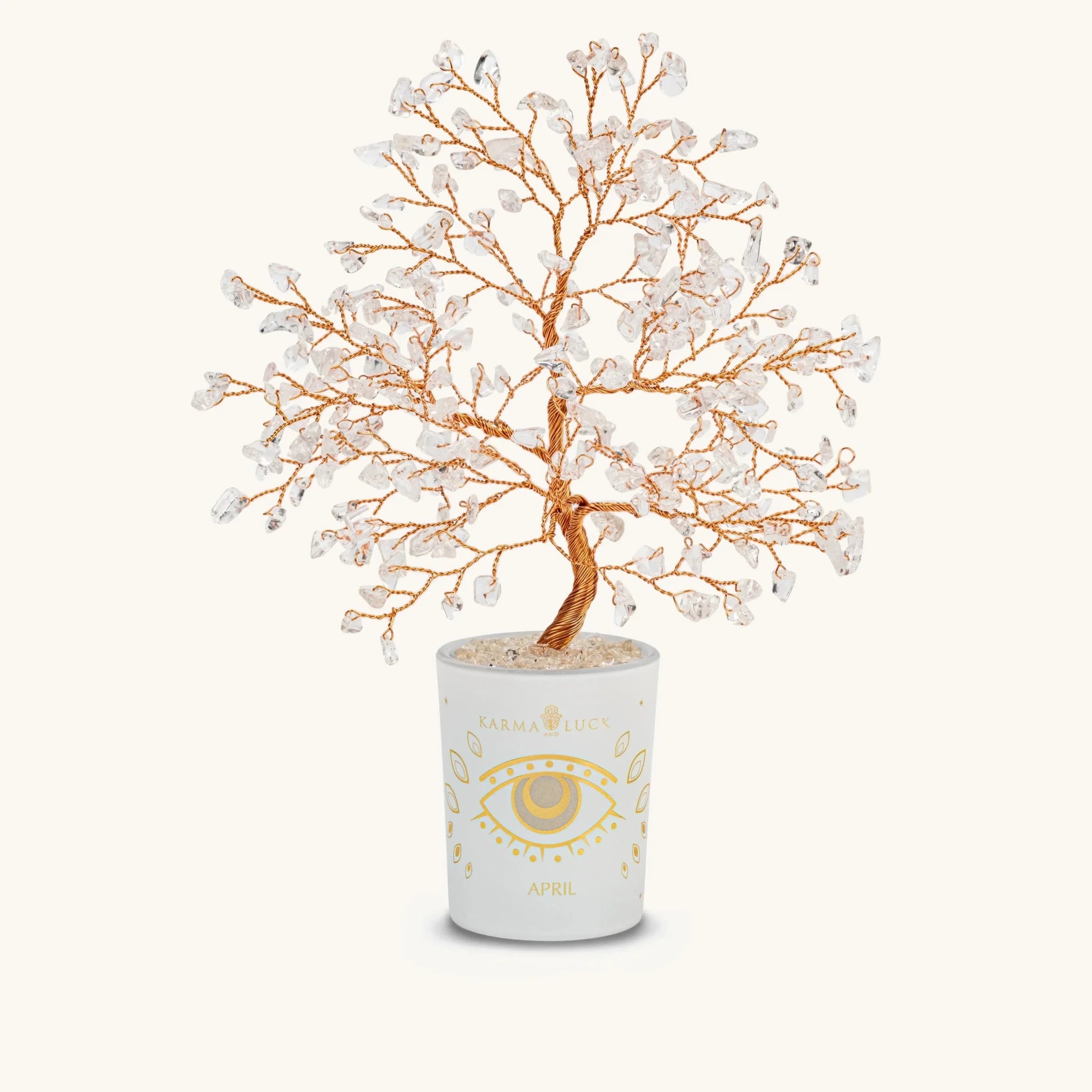 Amplified Dreams Crystal Quartz April Birthday Tree - Che Cose Belle