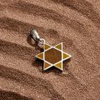 Ancestral Protector - Tiger’s Eye Star of David Charm - Che Cose Belle