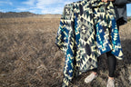 Andean Alpaca Wool Blanket - Blue Chakana - Che Cose Belle