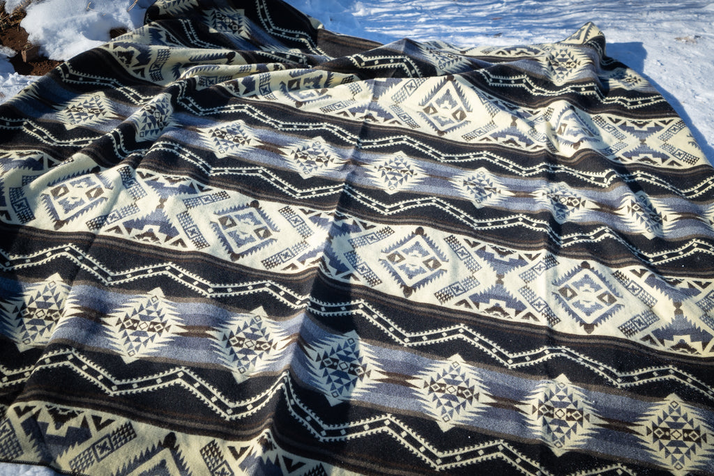 Andean Alpaca Wool Blanket - Slate - Che Cose Belle
