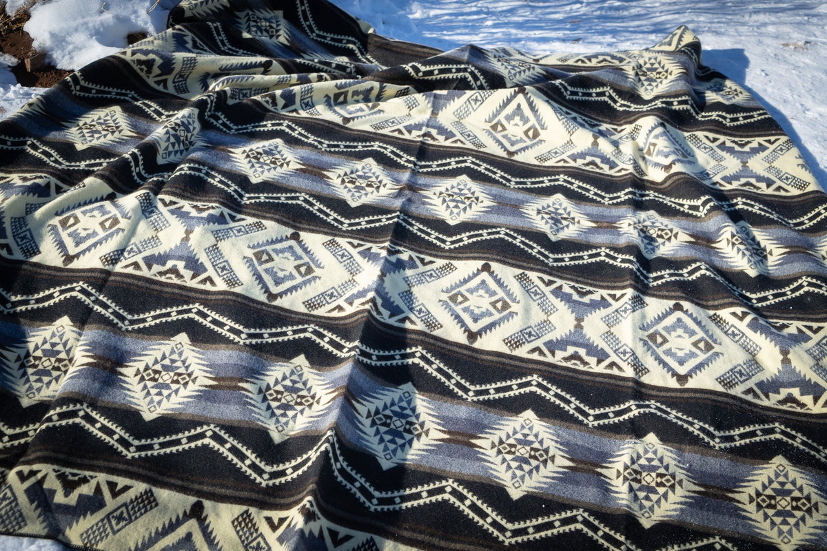 Andean Alpaca Wool Blanket - Slate - Che Cose Belle