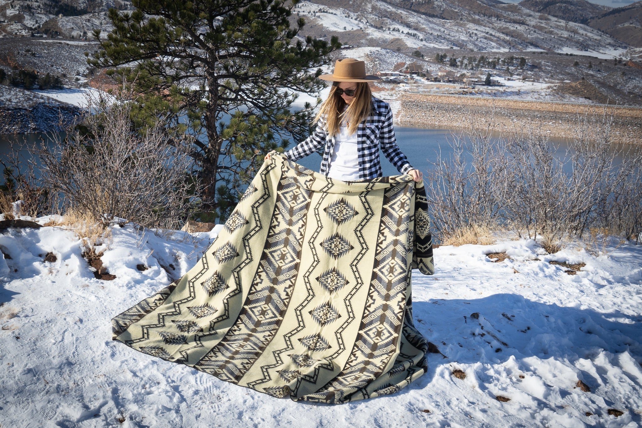 Andean Alpaca Wool Blanket - Slate - Che Cose Belle
