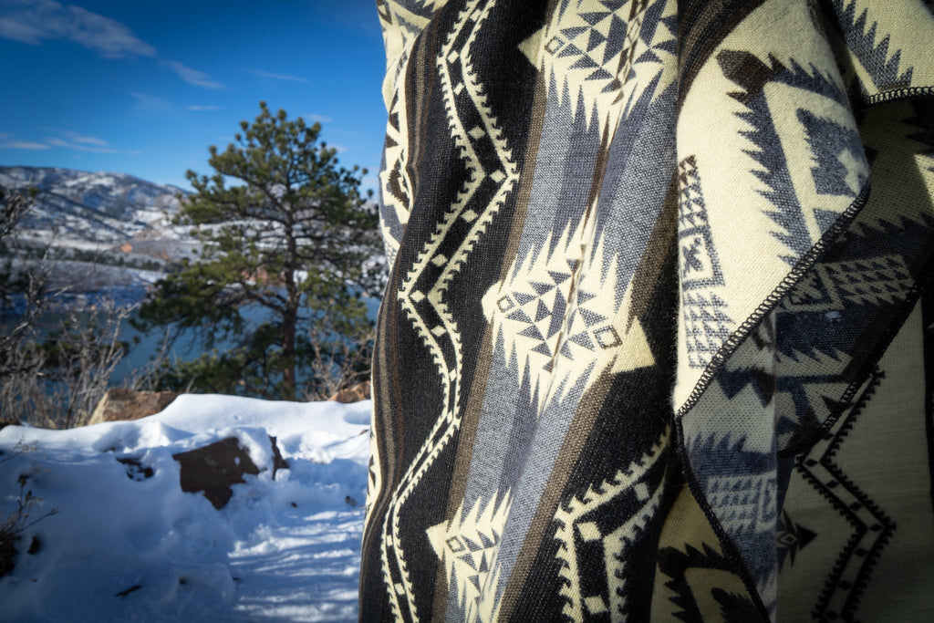 Andean Alpaca Wool Blanket - Slate - Che Cose Belle