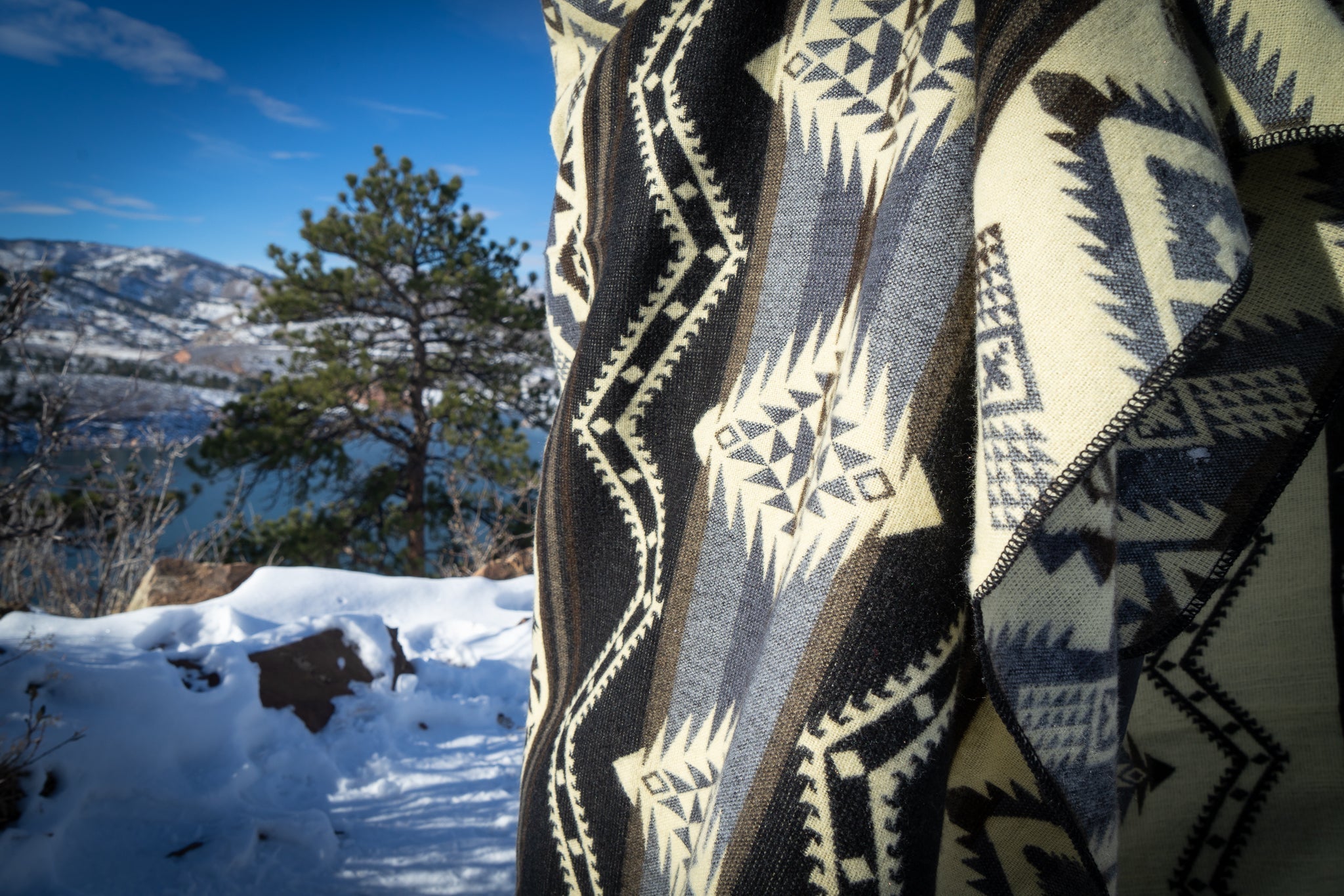 Andean Alpaca Wool Blanket - Slate - Che Cose Belle