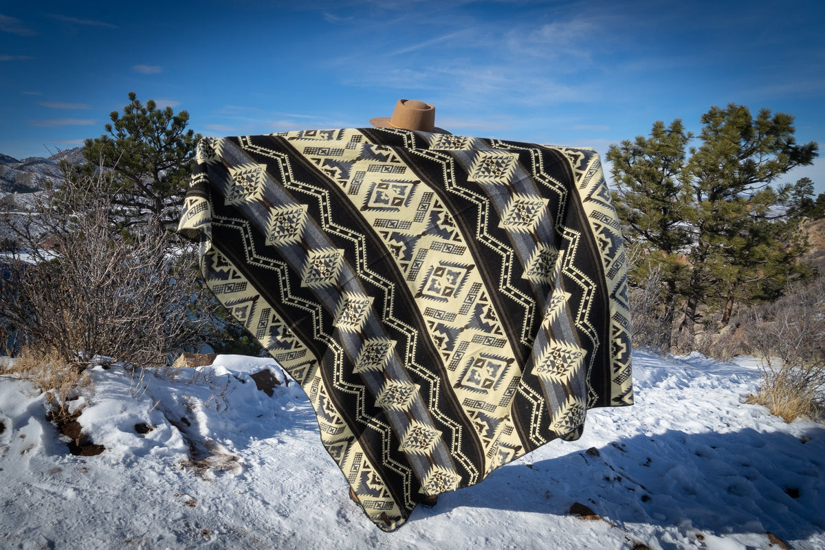 Andean Alpaca Wool Blanket - Slate - Che Cose Belle