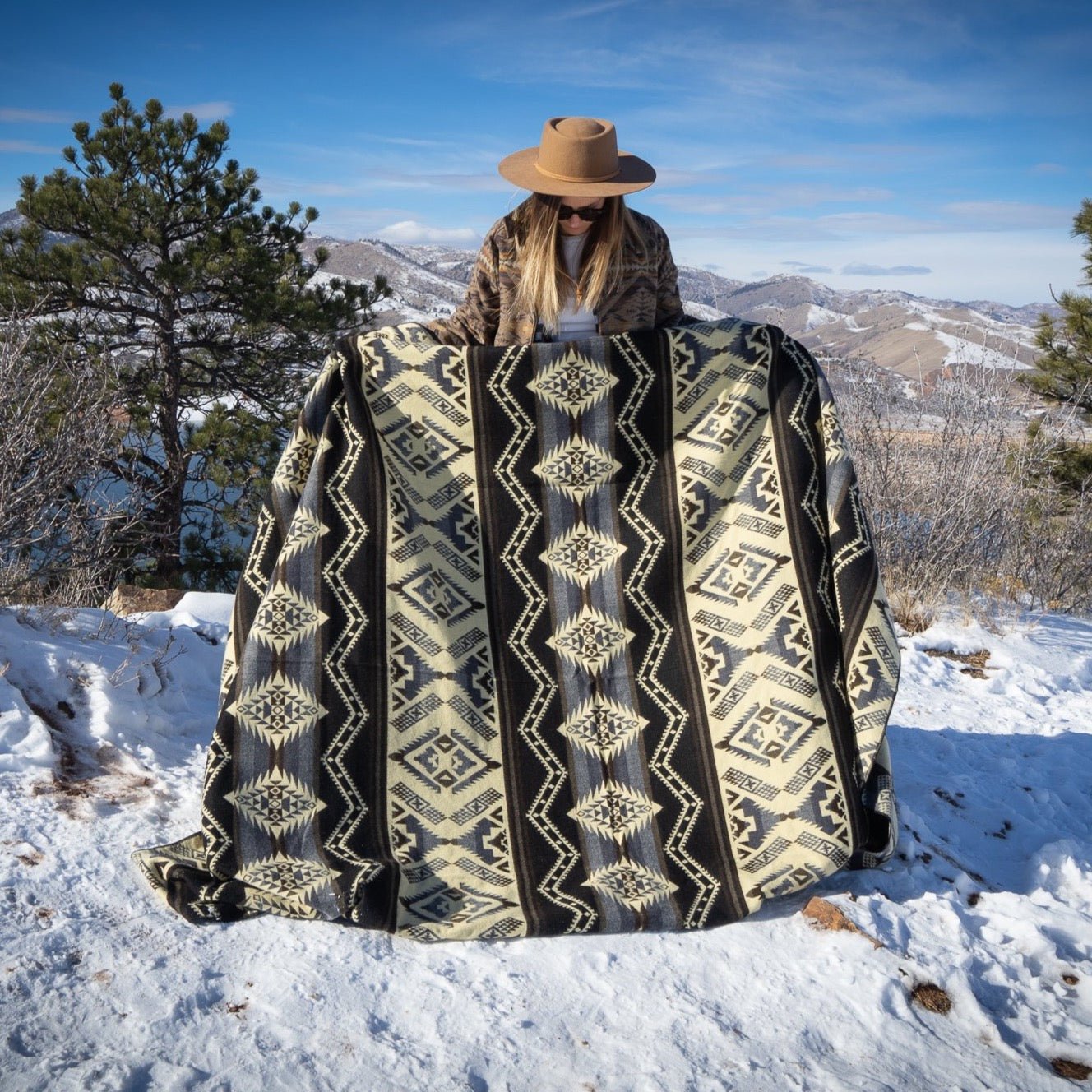Andean Alpaca Wool Blanket - Slate - Che Cose Belle