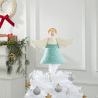 Handmade Blue Angel Christmas Tree Topper Arcadia Home