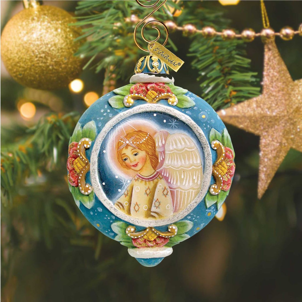 Angel Sculpted Hand-Painted Christmas Ornament by G. DeBrekht - Nativity Holiday Decor - 6102412 - Che Cose Belle