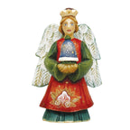 Angel with Bell Sculpted Hand-Painted Christmas Figurine by G. DeBrekht - Christmas Santa Snowman Decor - 657101 - Che Cose Belle
