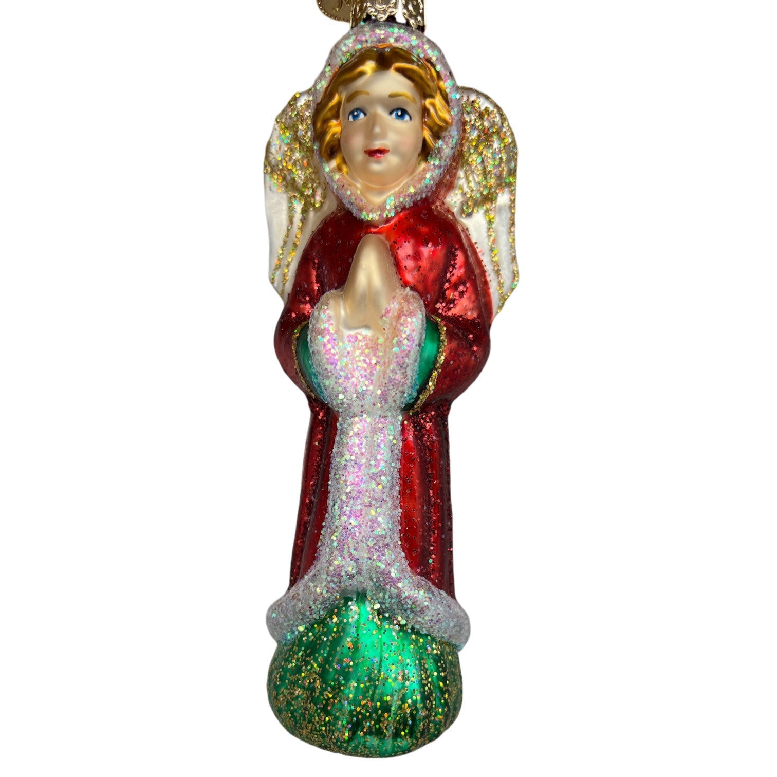 Angel With Cloak Glass Ornament - Che Cose Belle