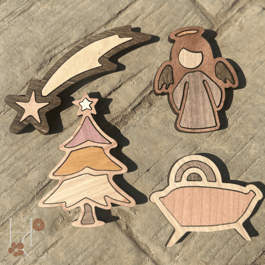 Angel Wood Magnet Set - Che Cose Belle