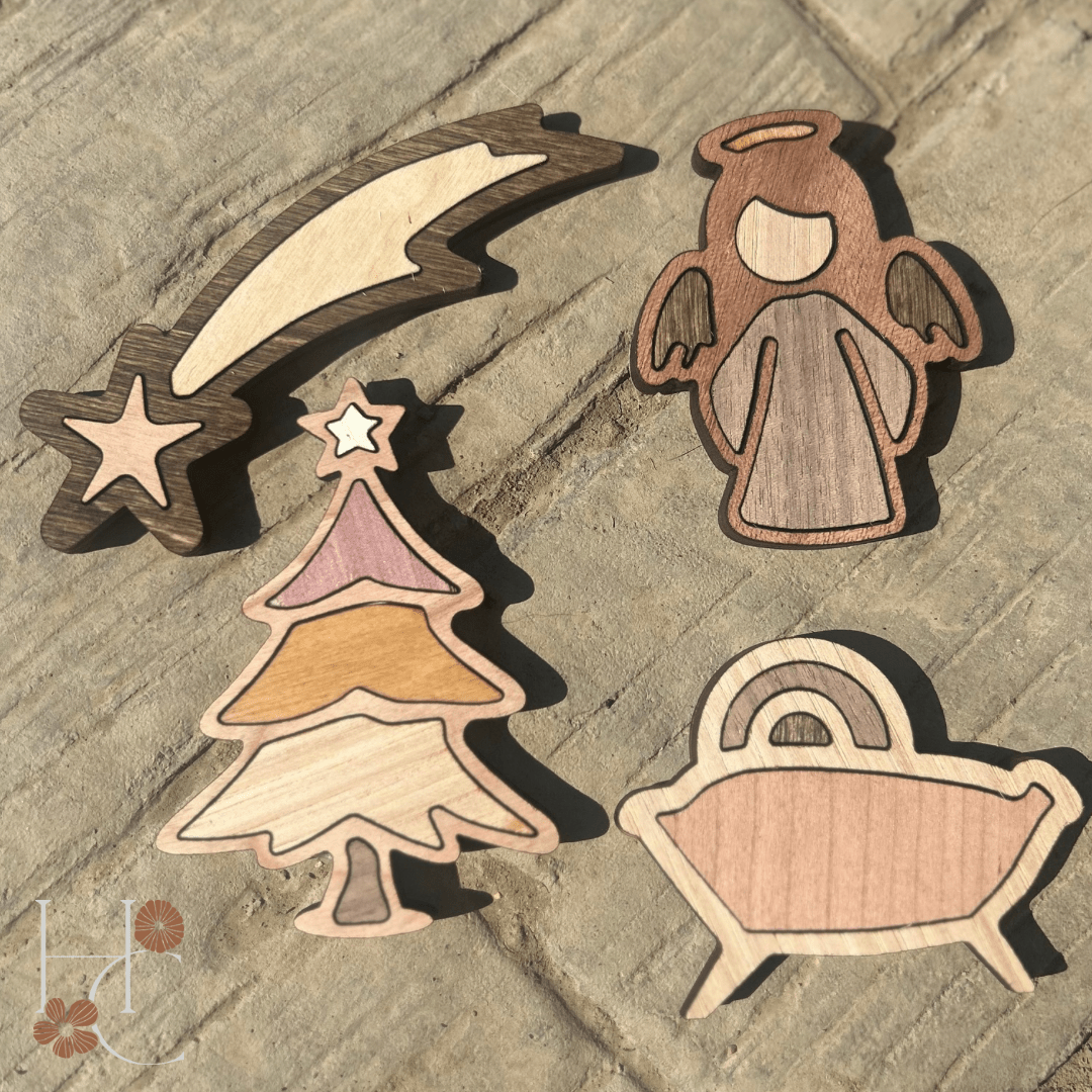 Angel Wood Magnet Set - Che Cose Belle
