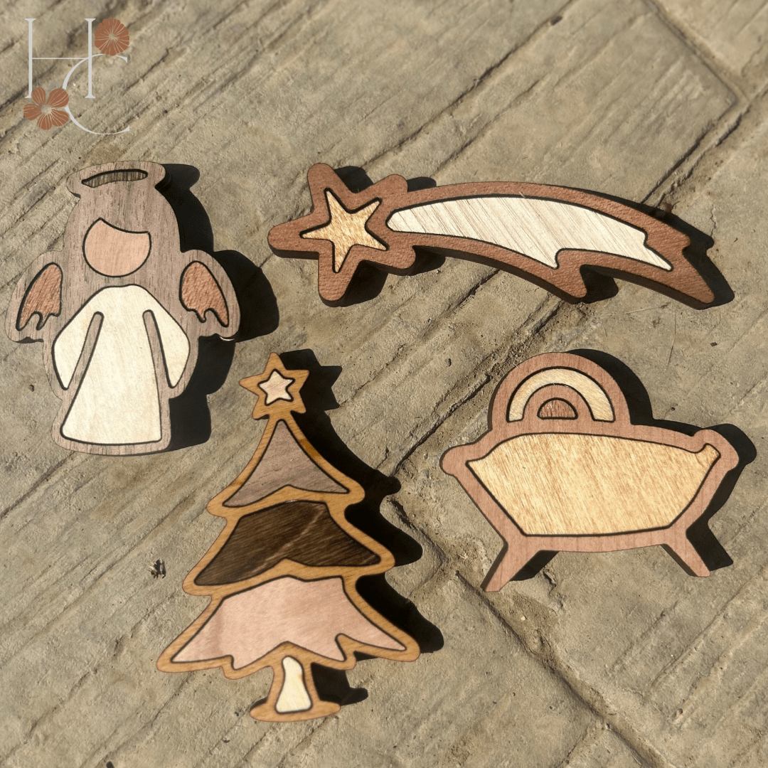 Angel Wood Magnet Set - Che Cose Belle