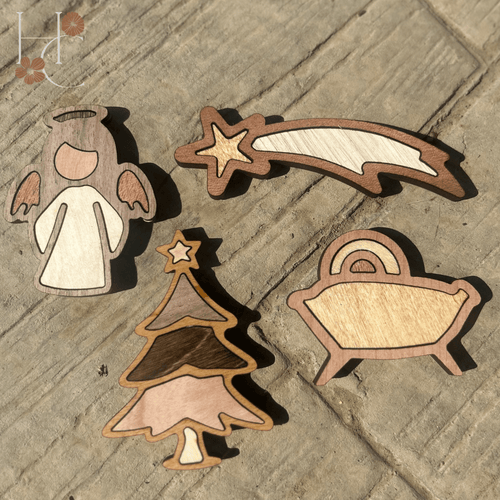 Angel Wood Magnet Set - Che Cose Belle