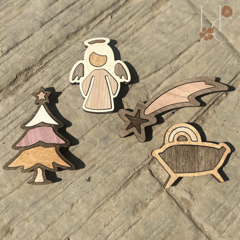 Angel Wood Magnet Set - Che Cose Belle