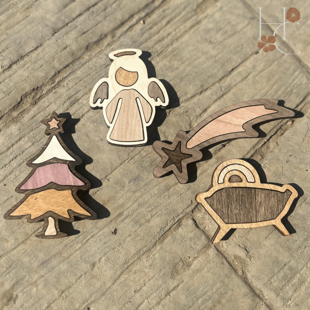 Angel Wood Magnet Set - Che Cose Belle