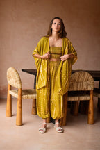 Angela Short Kimono Duster in Lemongrass - Che Cose Belle