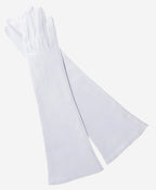 Angelina (ivory) - Italian silk lined 8-button length leather bridal / opera gloves - Che Cose Belle