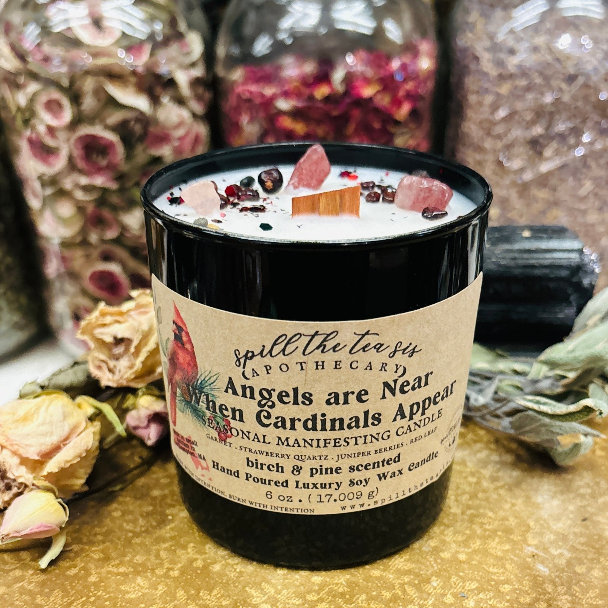 Angels Are Near When Cardinals Appear Candle | Memorial & Intention Candle - Che Cose Belle