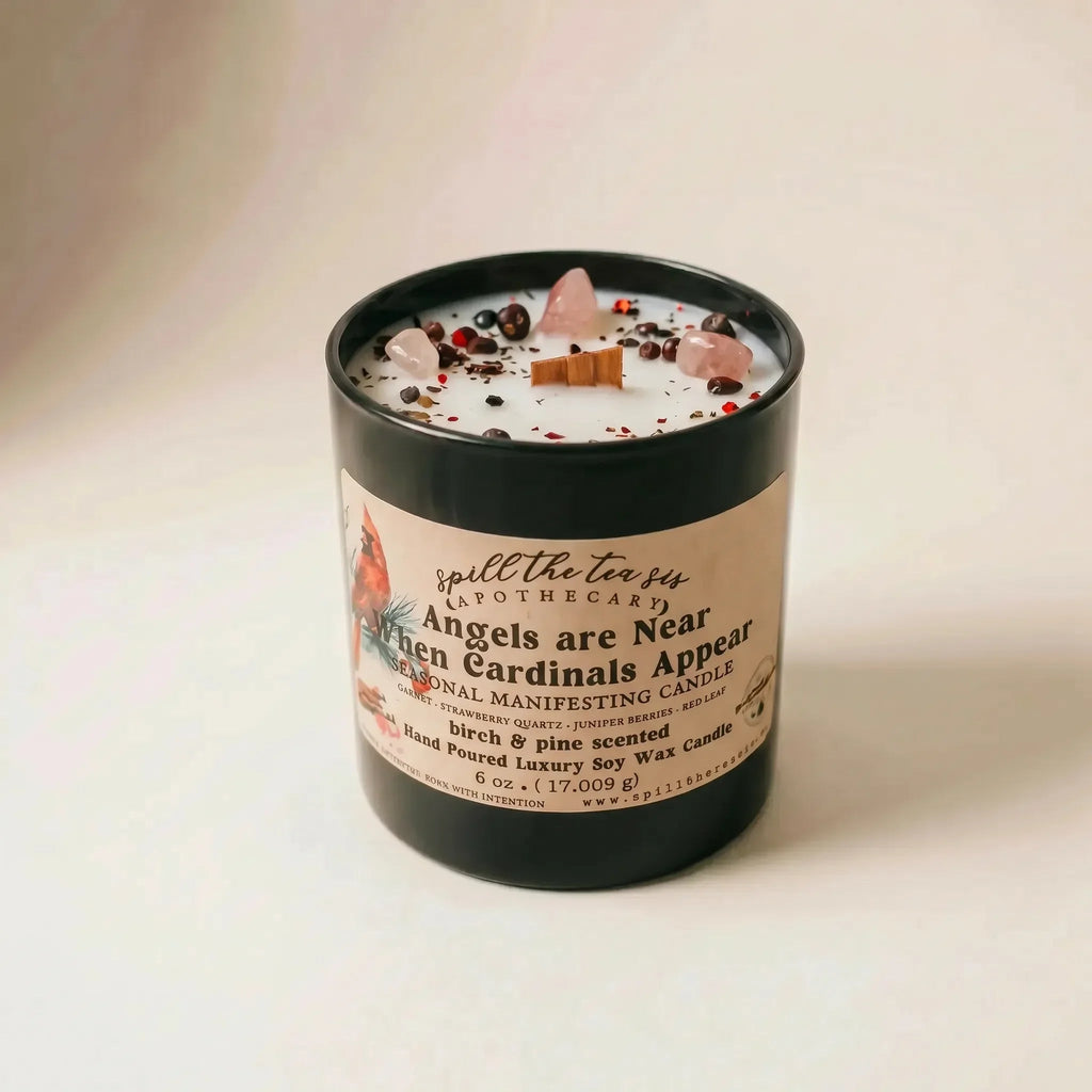 Angels Are Near When Cardinals Appear Candle | Memorial & Intention Candle - Che Cose Belle