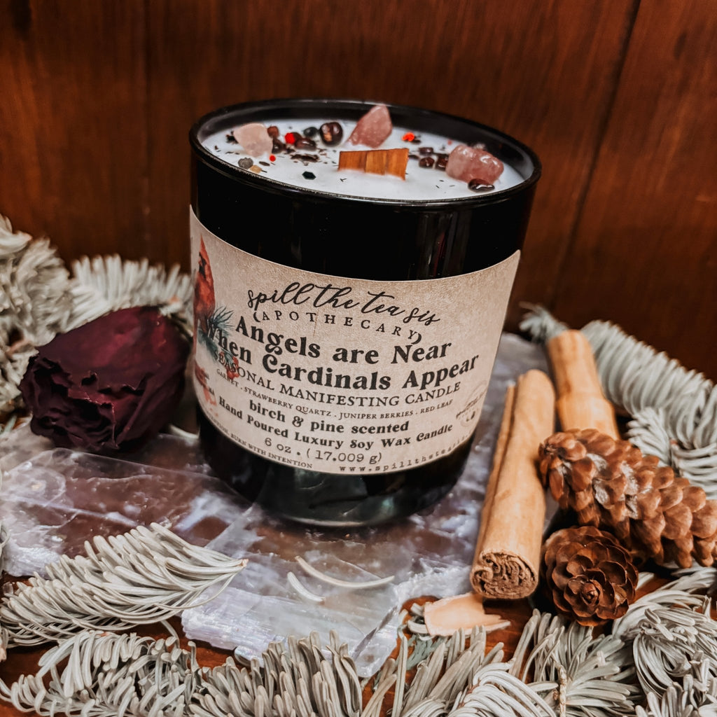 Angels Are Near When Cardinals Appear Candle | Memorial & Intention Candle - Che Cose Belle