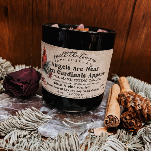 Angels Are Near When Cardinals Appear Candle | Memorial & Intention Candle - Che Cose Belle