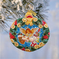 Angel's Gift Wreath Sculpted Hand-Painted Christmas Ornament by G. DeBrekht - Nativity Holiday Decor - 610314 - Che Cose Belle