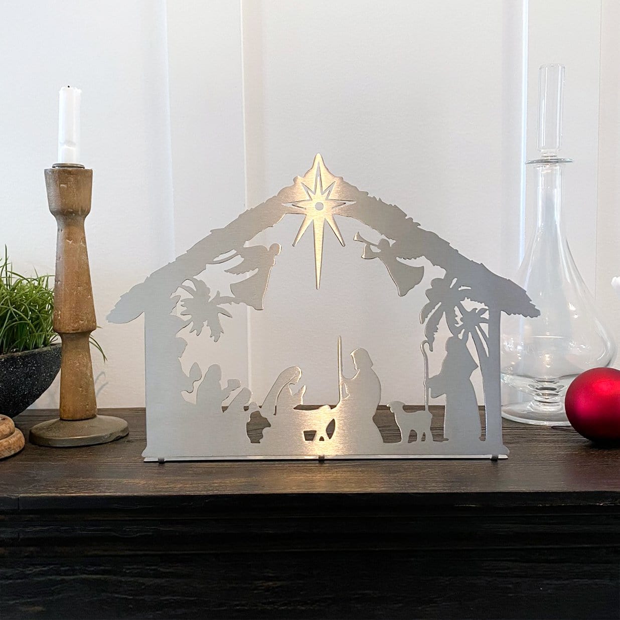 Angels Nativity Silhouette - Single Piece Nativity Scene Christmas Decor - Che Cose Belle