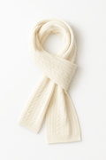 Angora and Wool | Knit Scarf (solid, beige) - Che Cose Belle