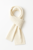 Angora and Wool | Knit Scarf (solid, beige) - Che Cose Belle