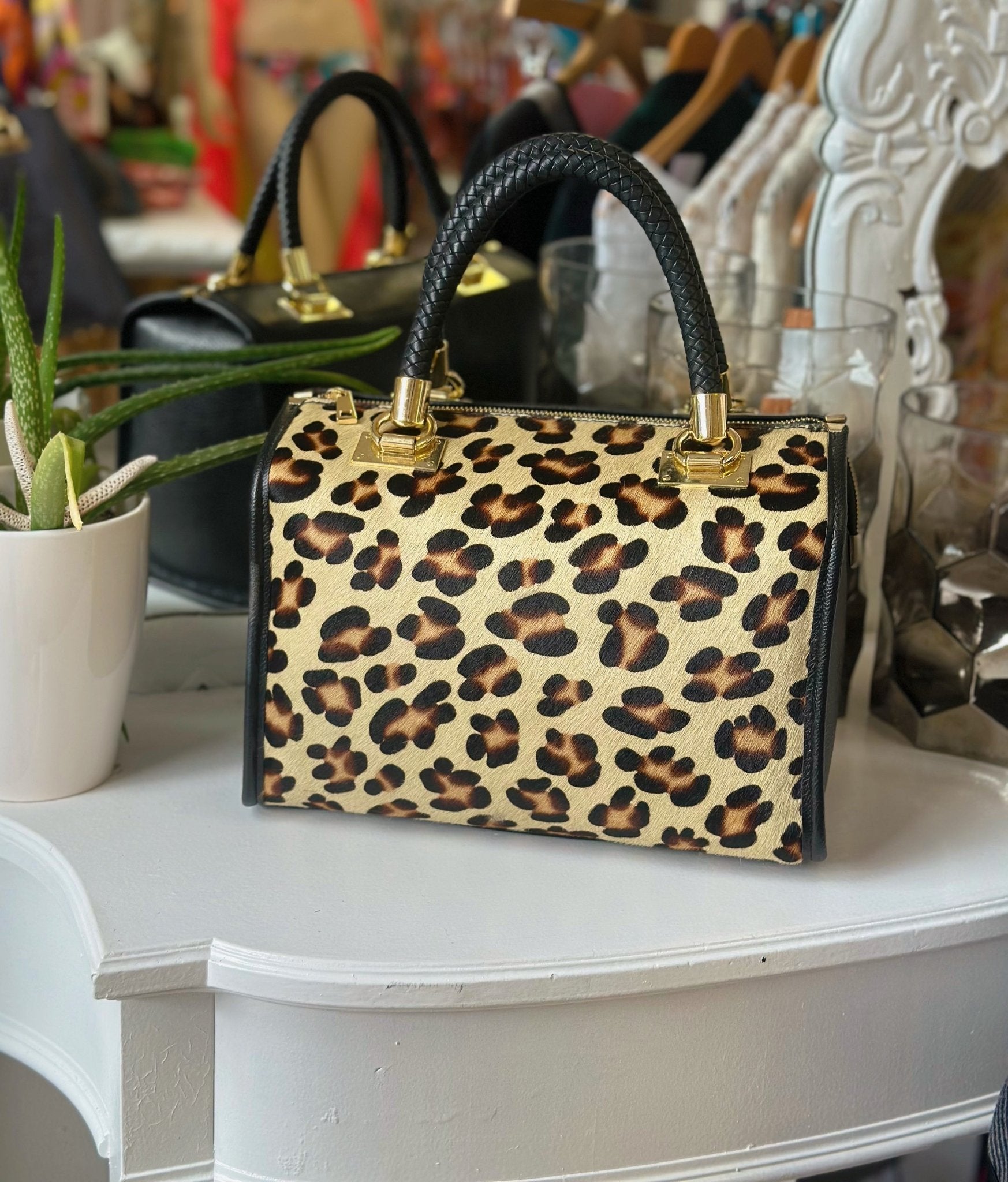 Animal Print Italian Leather Handbag - Che Cose Belle