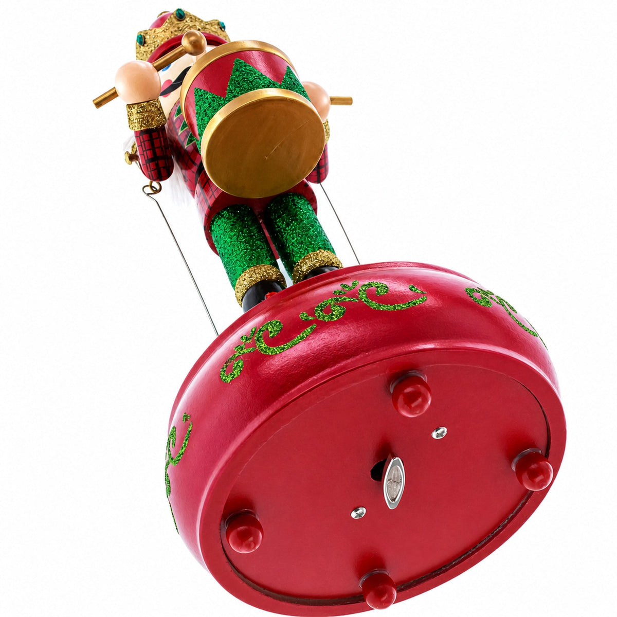 Animated Nutcracker Drummer Musical Figurine - Winter Music Box 13 Inches - Che Cose Belle