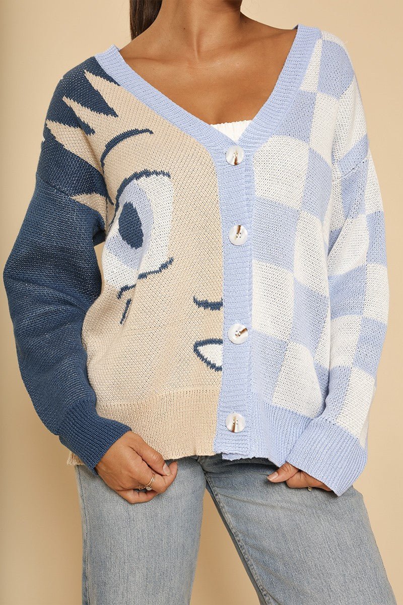 Anime checkered cardigan - Che Cose Belle