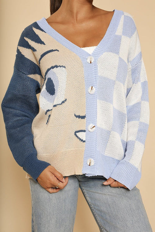 Anime checkered cardigan - Che Cose Belle