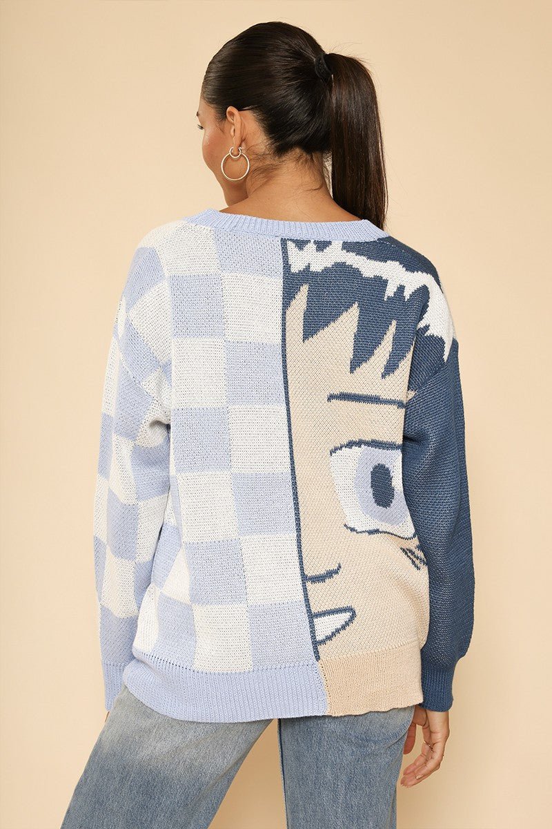 Anime checkered cardigan - Che Cose Belle
