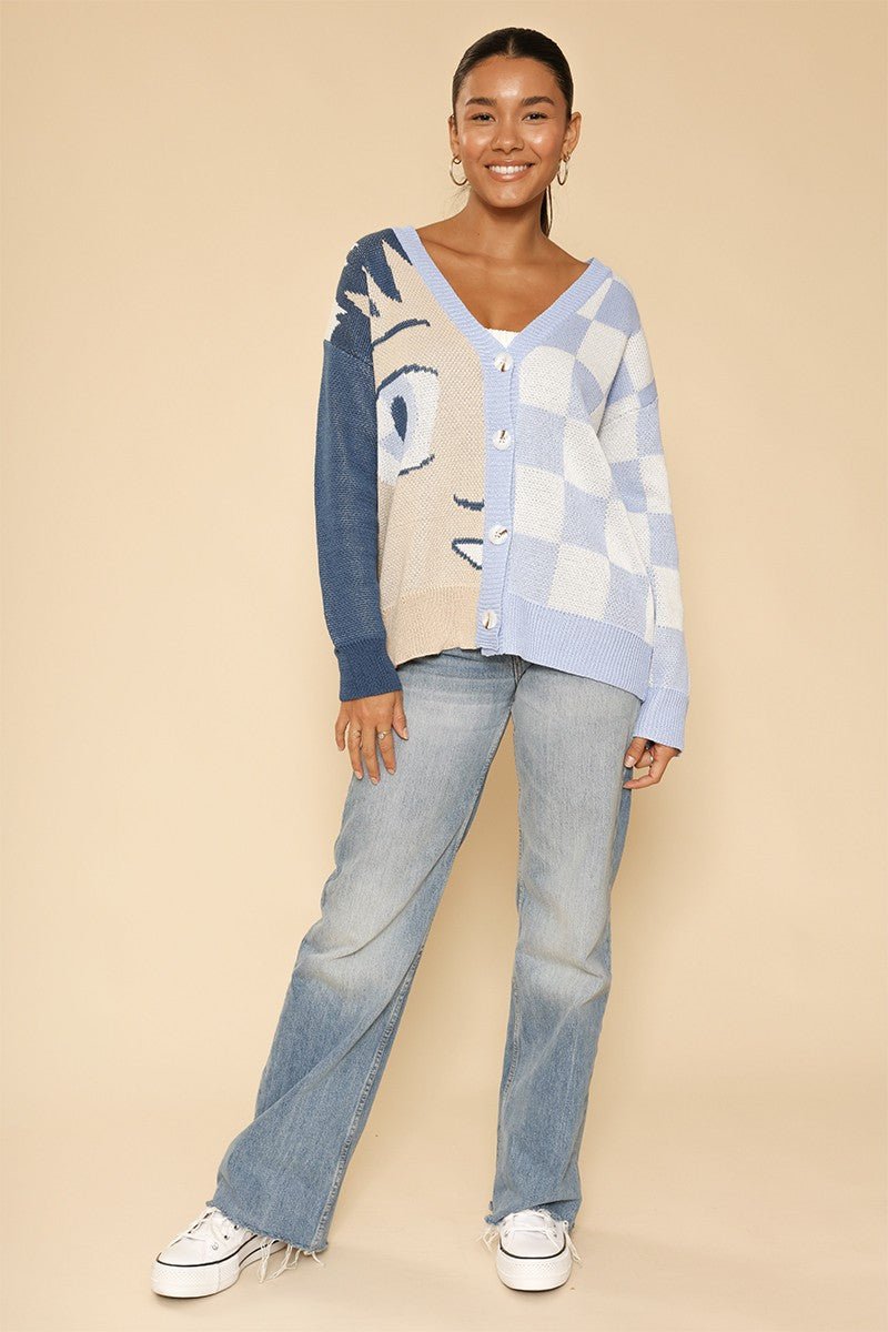 Anime checkered cardigan - Che Cose Belle