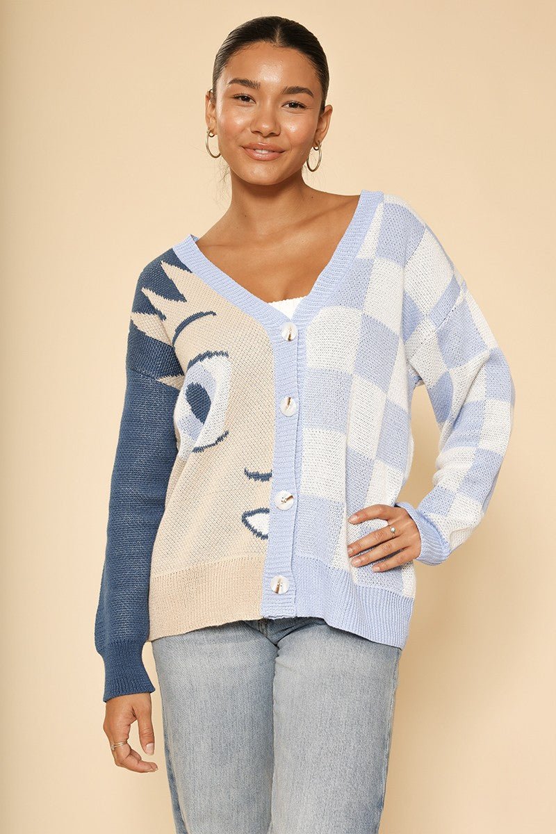 Anime checkered cardigan - Che Cose Belle