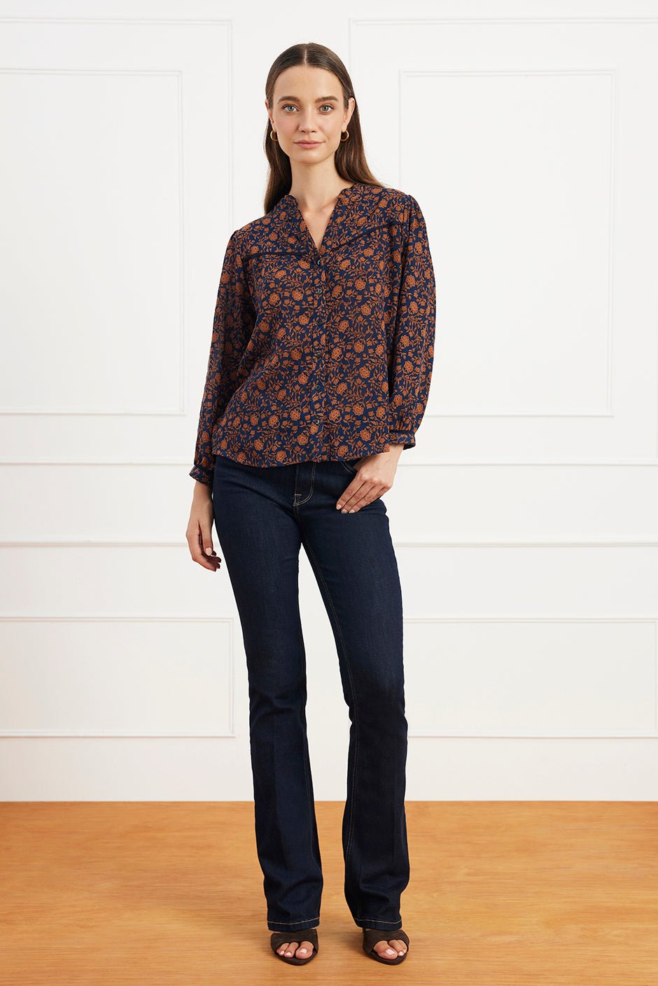 Anna Shirt in Navy Batik - Che Cose Belle