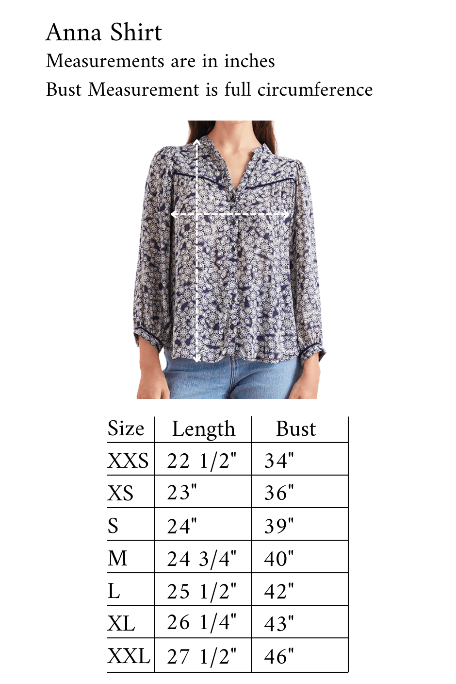 Anna Shirt in Water Lily - Che Cose Belle