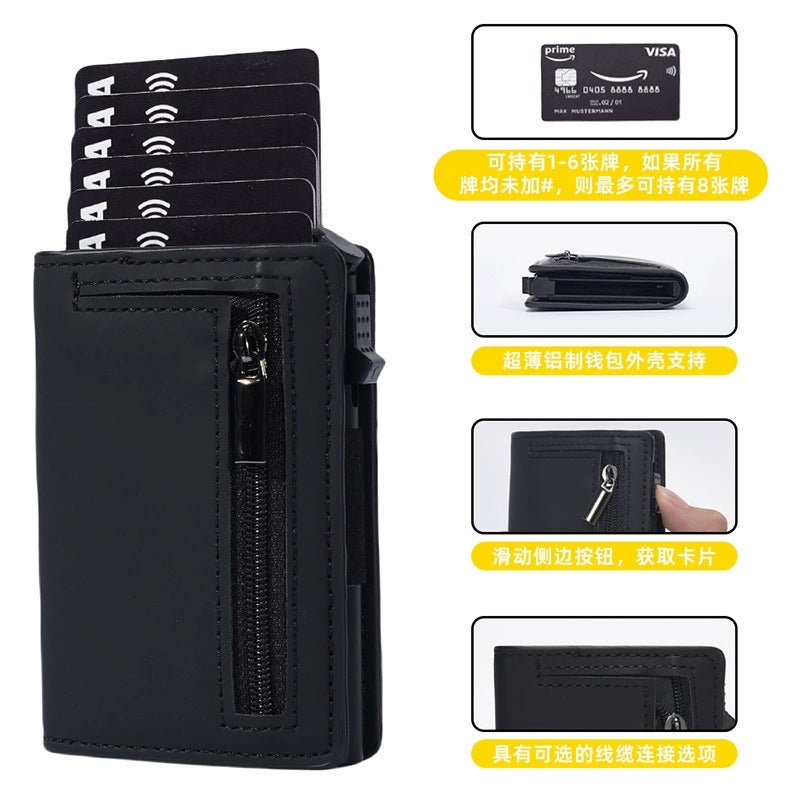 Anti-Scan RFID Card Holder PU Leather Coin Purse Demagnetization-Proof Multi-Card Wallet - Che Cose Belle