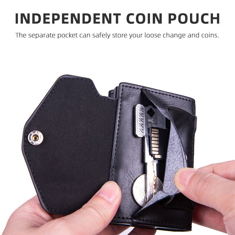 Anti-Scan RFID Card Holder PU Leather Coin Purse Demagnetization-Proof Multi-Card Wallet - Che Cose Belle