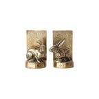 Antique Gold Aluminum Rabbit Bookends - Che Cose Belle