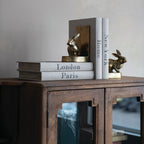 Antique Gold Aluminum Rabbit Bookends - Che Cose Belle