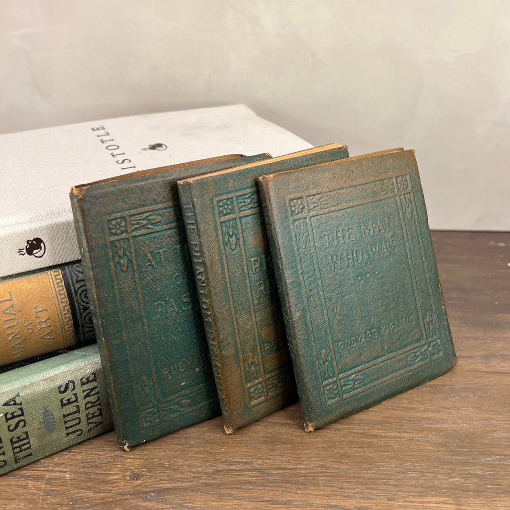 Antique Pocket Bound Books (Kipling, 1920s) - Set of 3 - Che Cose Belle