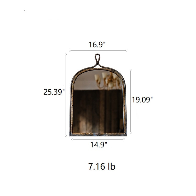 Antique Style Dark Iron Mirror - Che Cose Belle