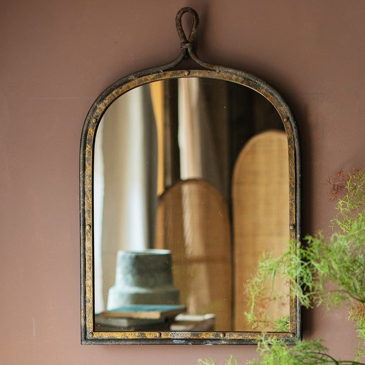 Antique Style Dark Iron Mirror - Che Cose Belle