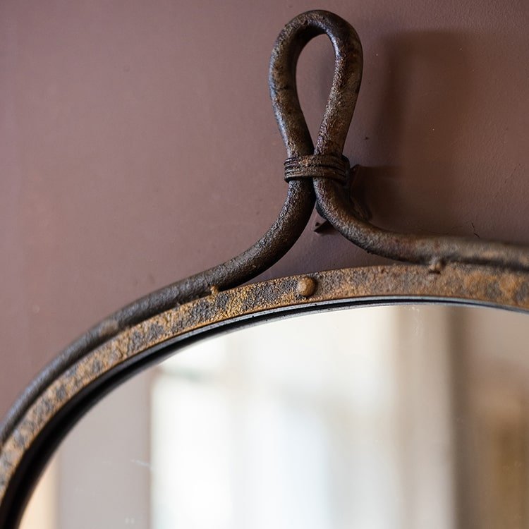 Antique Style Dark Iron Mirror - Che Cose Belle